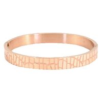 Rosekleurige stainless steel armbanden