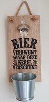 Houten fles wandopeners 