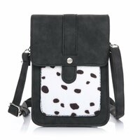 Heup en schouder tas luipaard zwart wit