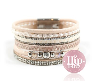 Licht Roze armbanden set