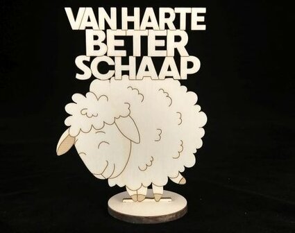 Tekst bord : Van harte beterschaap