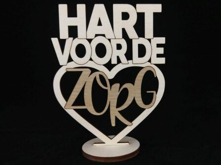 Tekst bord : Hart voor de zorg