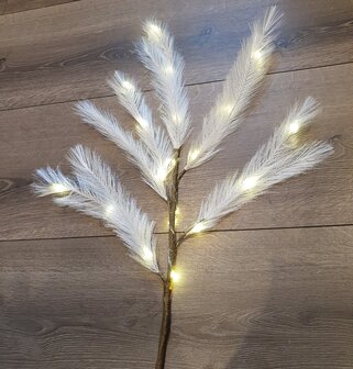 Witte pluim met led verlichting