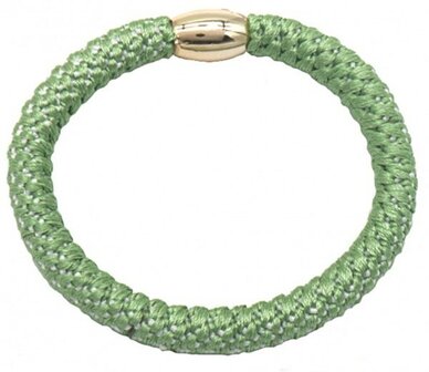 Haarelastiek en armband groen