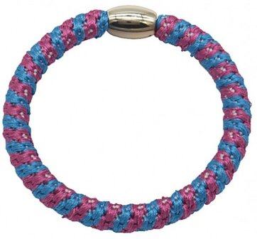 Haarelastiek en armband blauw paars