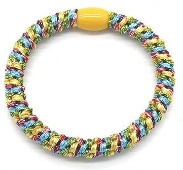 Haarelastiek en armband multi color