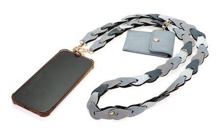 Telefoon &amp; Tassen Koord met portemonneetje jeans 