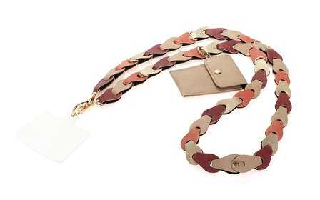 Telefoon &amp; Tassen Koord met portemonneetje coral