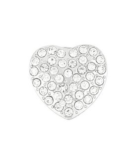 Knoop cover hart zilver