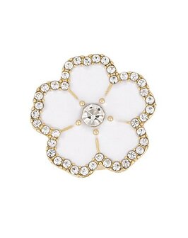 Button cover bloem wit
