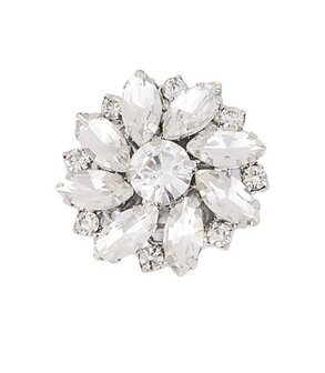 Button cover luxe flower 