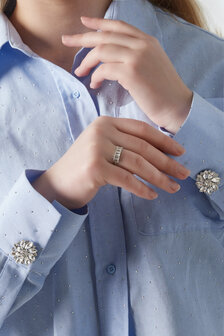 Button cover luxe flower 