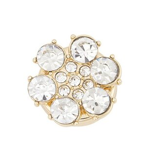 Button cover flower gleam goud