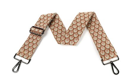 Brede schouderband  snake sparkling green