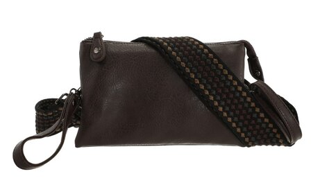 Het handigste tasje ooit met smalle &amp; brede band browny