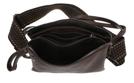 Het handigste tasje ooit met smalle &amp; brede band browny