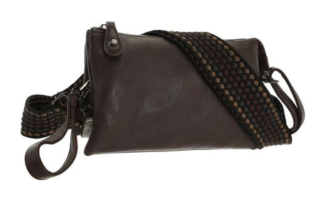 Het handigste tasje ooit met smalle &amp; brede band browny