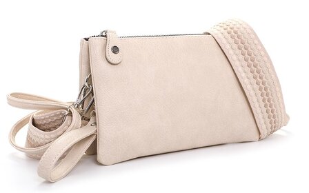 Het handigste tasje ooit met smalle &amp; brede band naturel