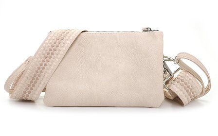 Het handigste tasje ooit met smalle &amp; brede band naturel