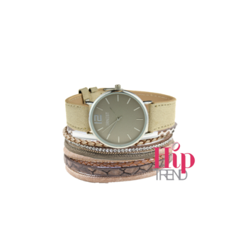 Armbanden set taupe