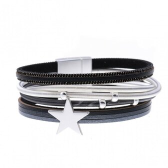 Armband star zwart