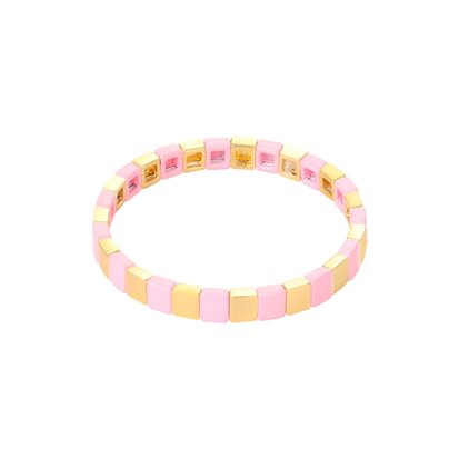 Armband colored roze goud