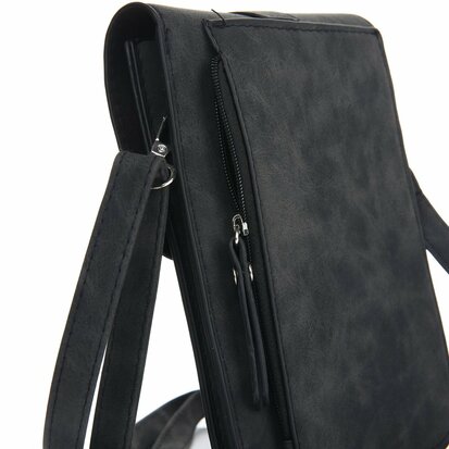 Heup en schouder tas luipaard zwart wit