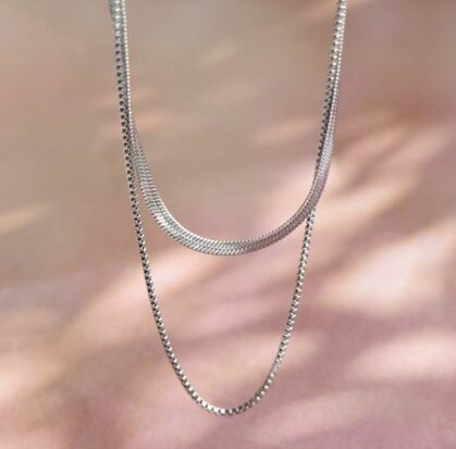 Ketting stainless steel zilver kleur 5mm