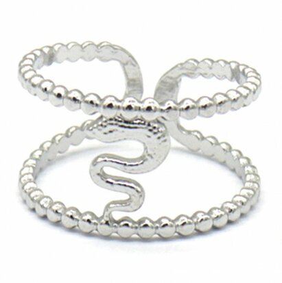 Verstelbare stalen snake ring