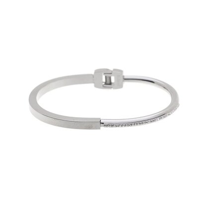 Stainless steel armband liv zilverkleurig