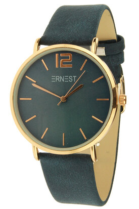 Ernest horloge "Rosé-Cindy" donkerblauw