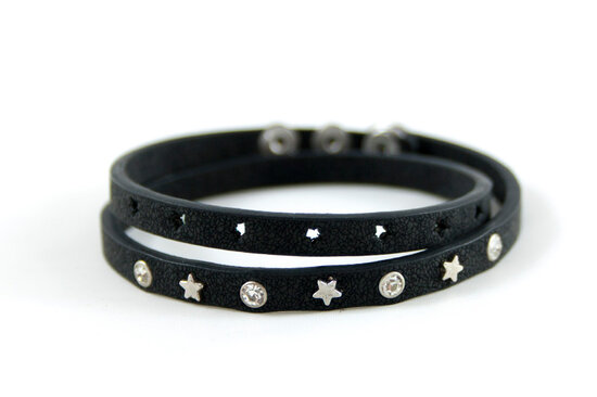 Mix & Match armband zwart tweeslag