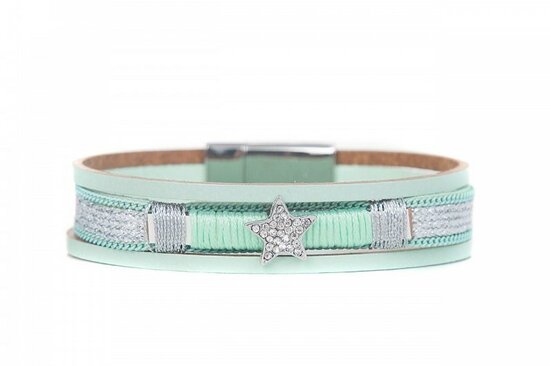 Mix & Match armband star mint groen