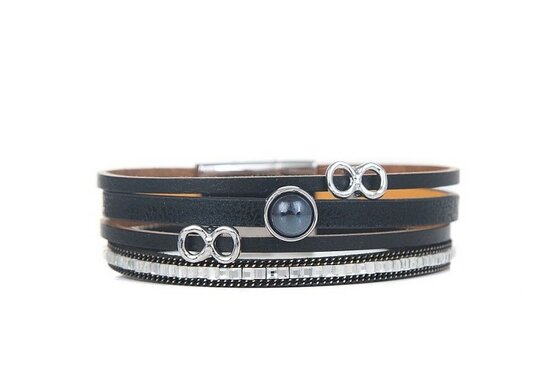 Mix & Match armband pearl zwart