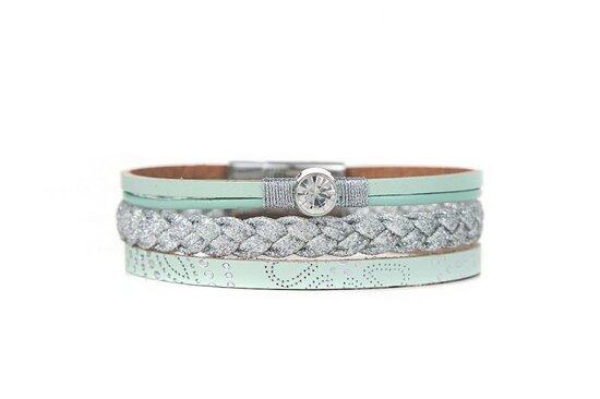 Mix & Match armband sparkling mint groen