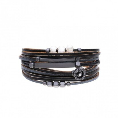 Mix & Match armband parel zwart