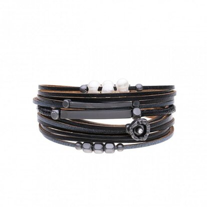 Mix & Match armband parel zwart