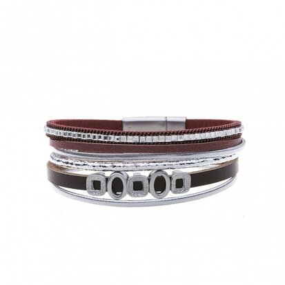 Mix & Match armband liv bordeaux 