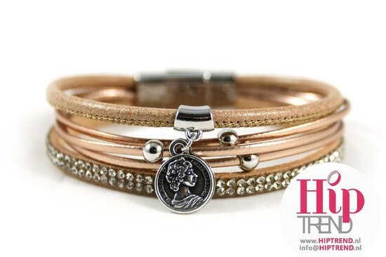 Mix & Match armband munt - Rosé