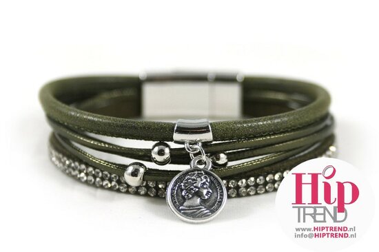 Mix & Match armband munt - Groen