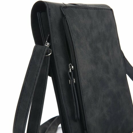 Heup en schouder tas luipaard zwart wit