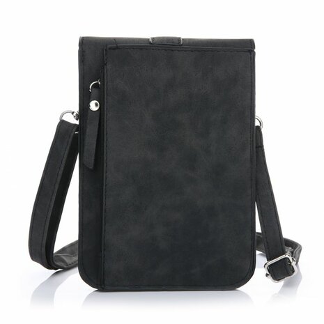 Heup en schouder tas luipaard zwart wit