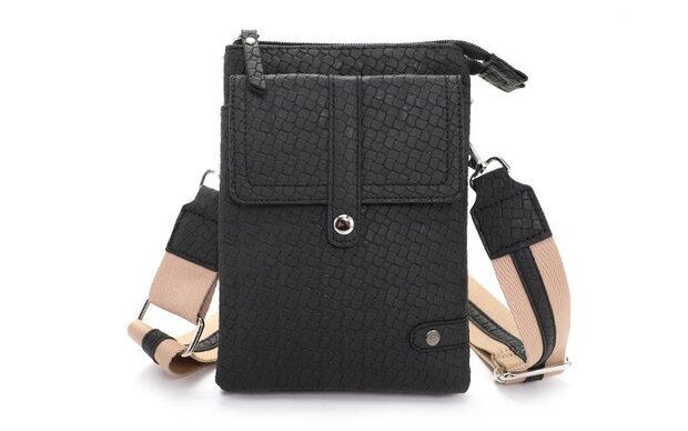 Zwart schouder- heup en telefoontasje sturdy