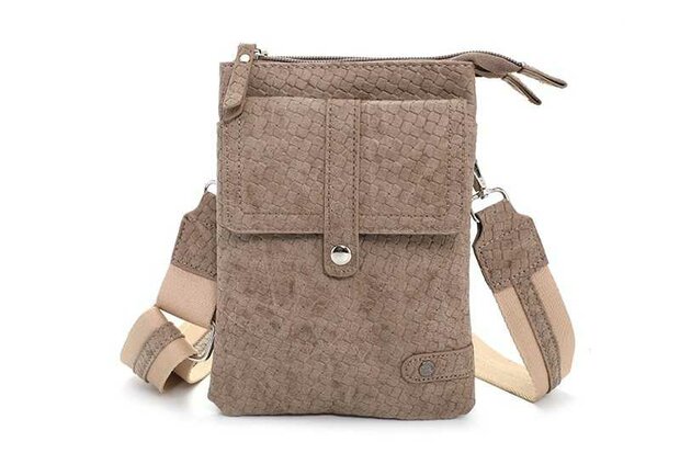 Taupe schouder- heup en telefoontasje sturdy