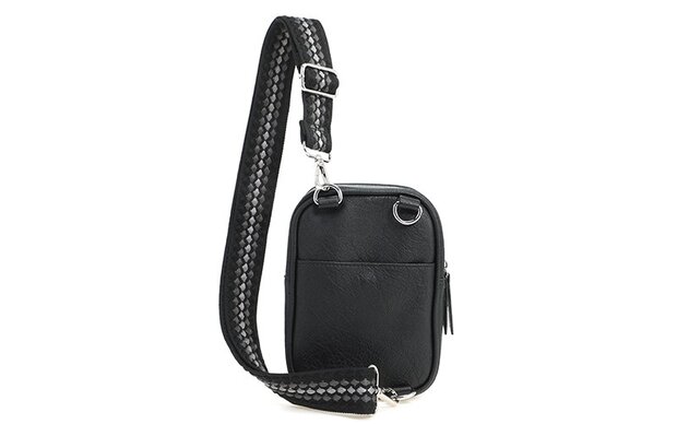 Zwart crossbody-heuptas ideal