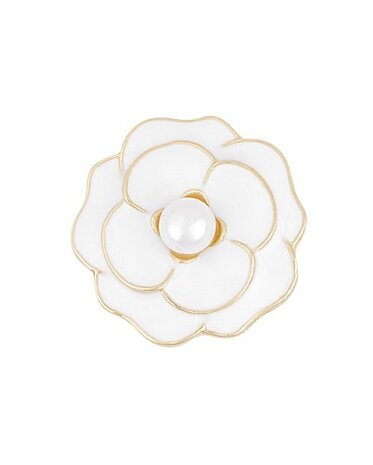 Button cover wildflower wit