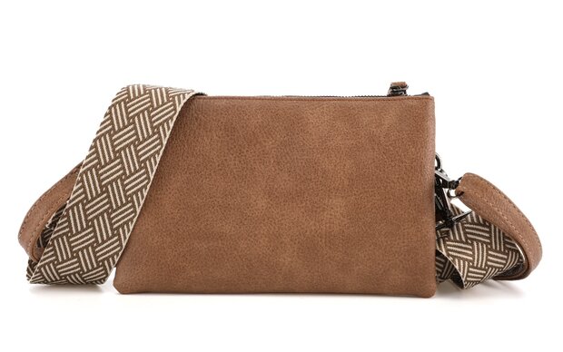 Het handigste tasje ooit met smalle & brede band camel