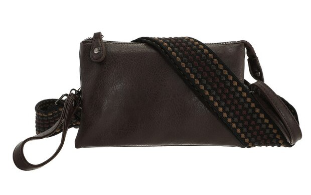 Het handigste tasje ooit met smalle & brede band browny