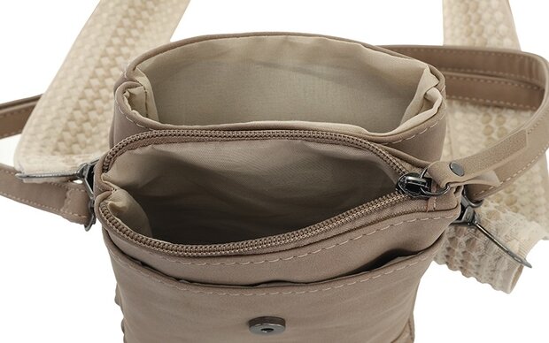 Taupe schouder en heuptasje sofia 