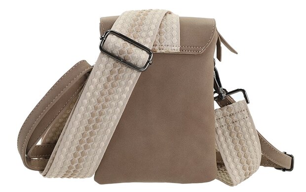 Taupe schouder en heuptasje sofia 